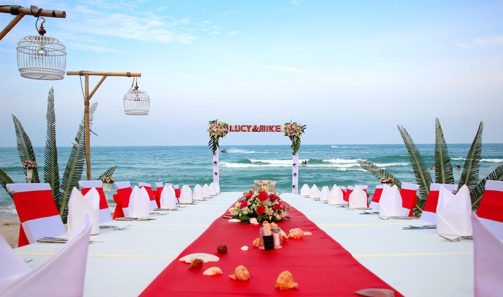 Outdoor wedding area