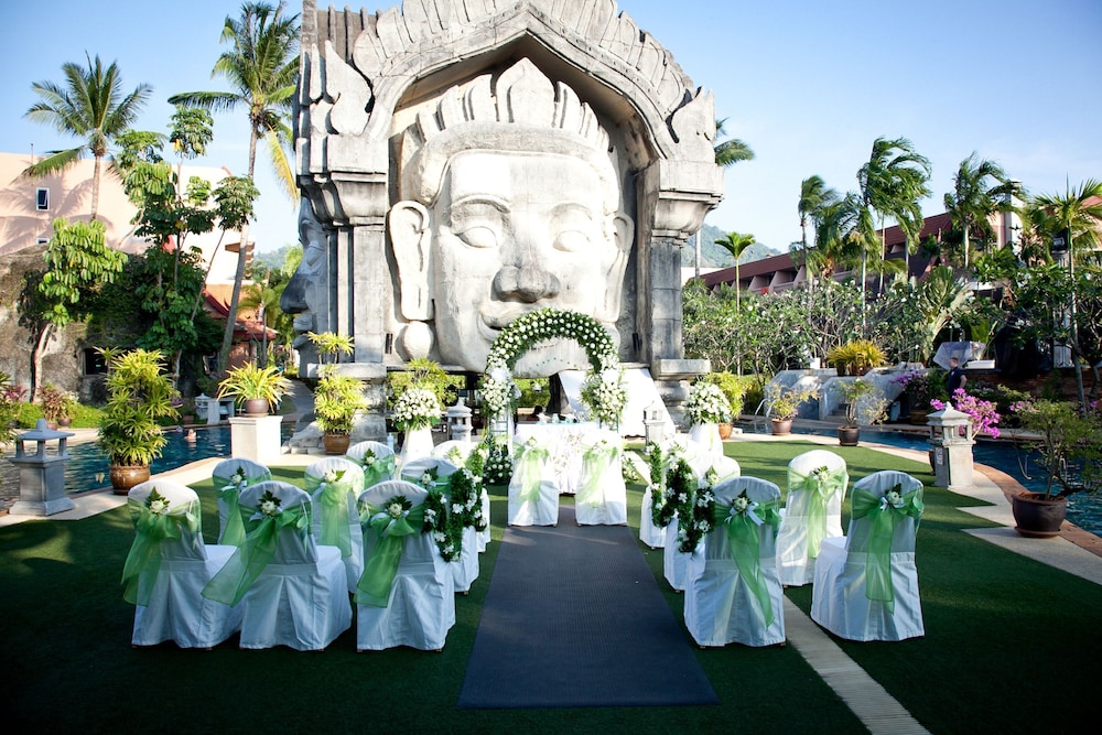 Outdoor wedding area