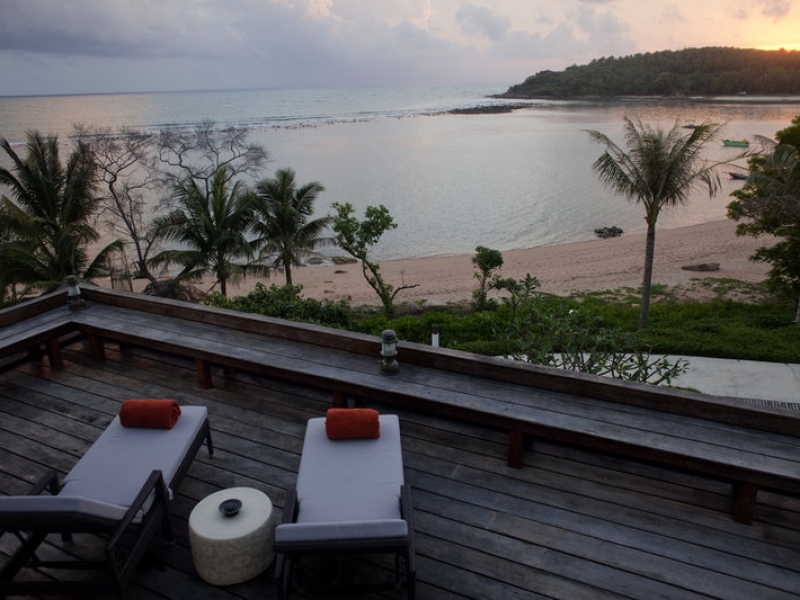 Sunset, Royal Villa Lanawa Pool Villa Deck