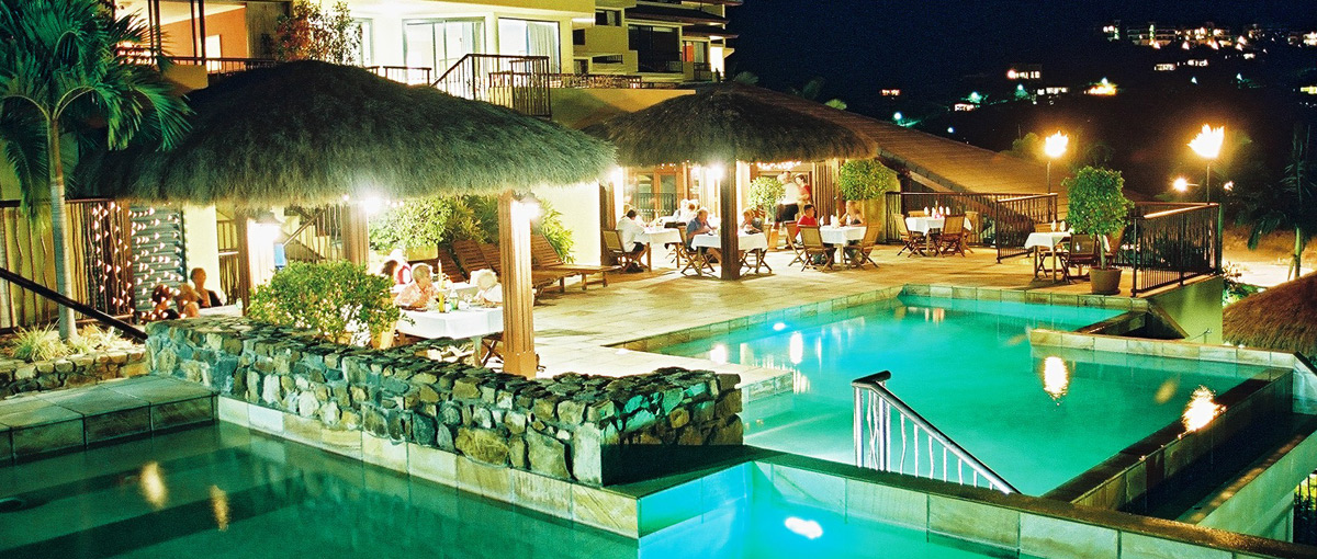 Outdoor Pool at Night