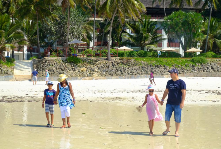 Family at the beach