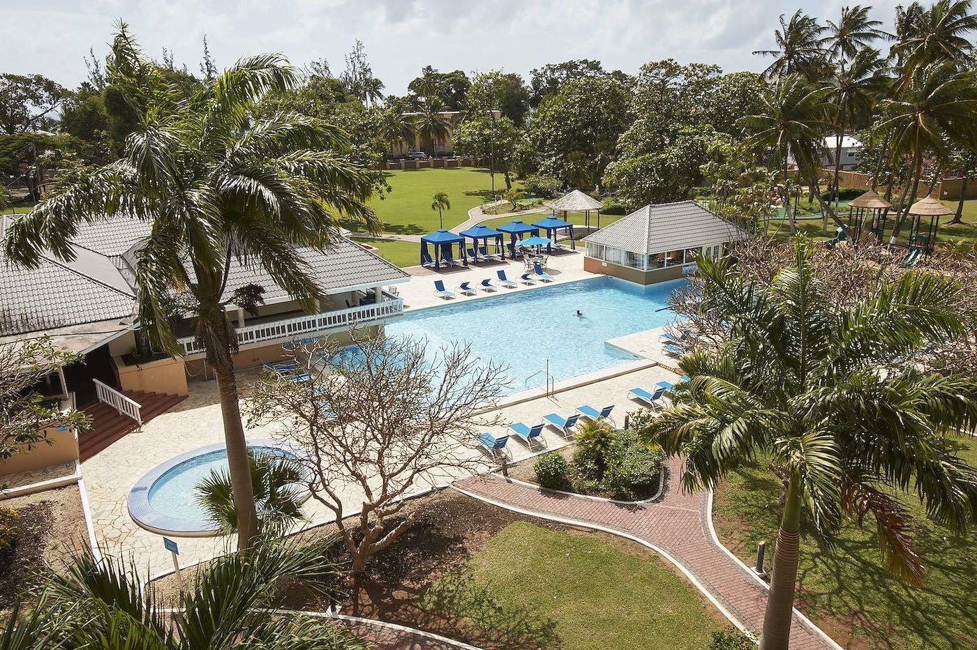 Outdoor Pool Full Aerial View