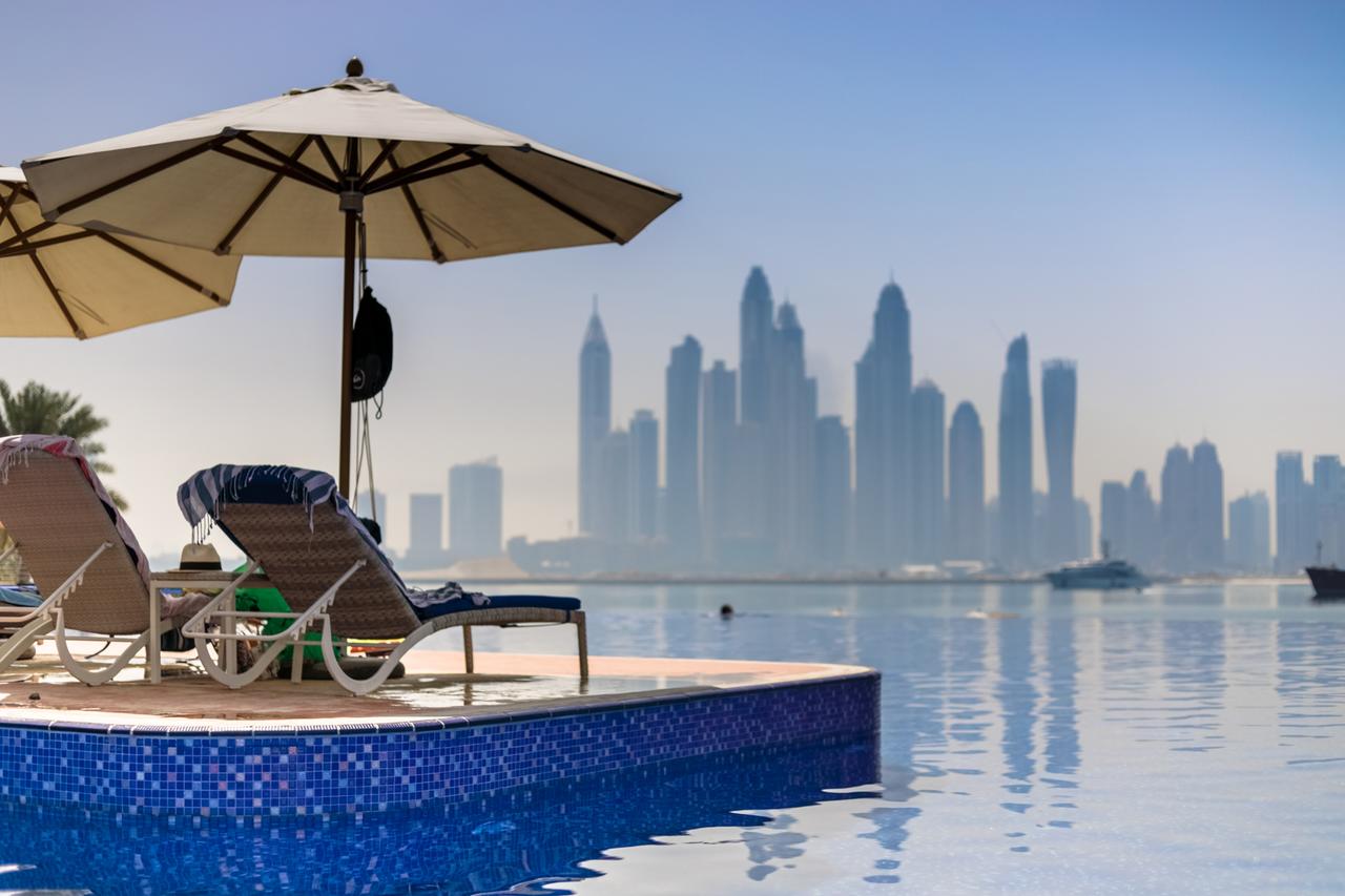 Skyline view from pool