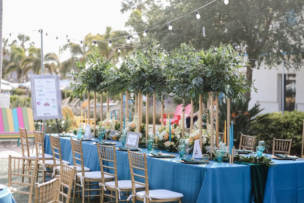 Outdoor wedding area