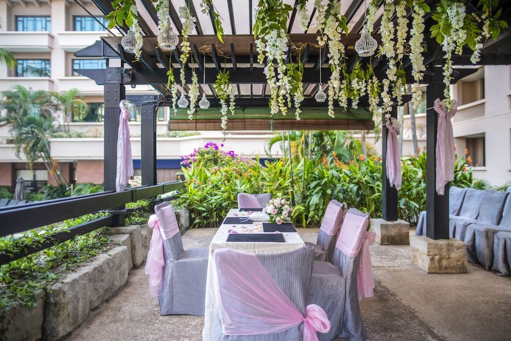 Outdoor wedding area