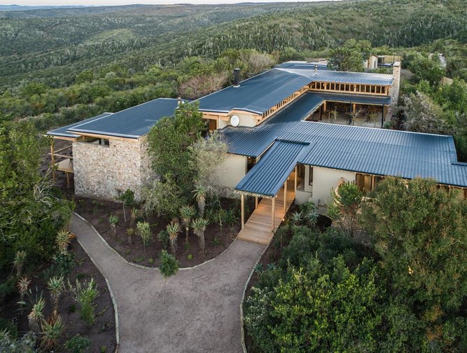 Aerial lodge view