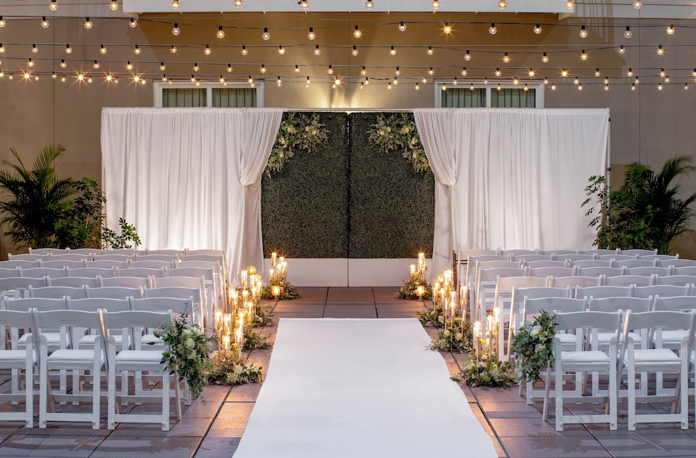 Outdoor wedding area