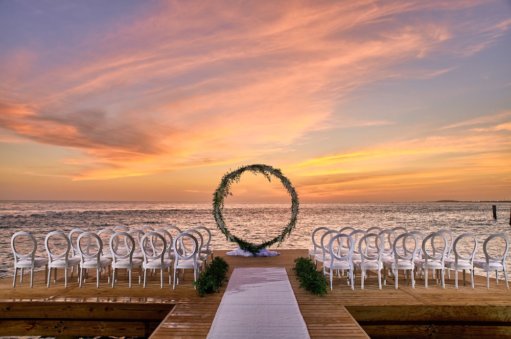 Outdoor wedding area