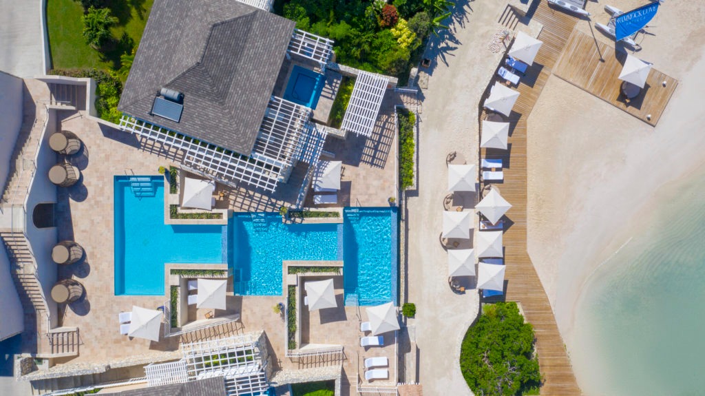 Outdoor Pool Top Aerial View