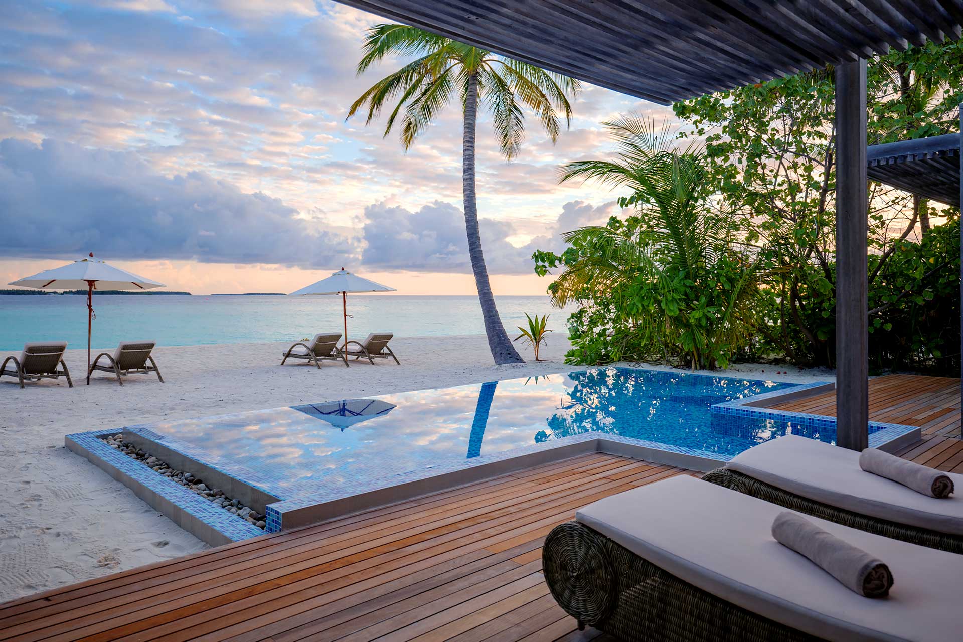 Baglioni Resort Maldives Pool Sunset Beach Villa