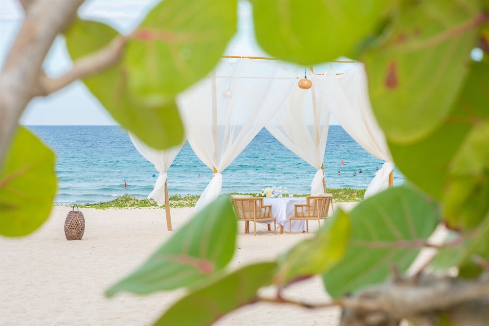 Outdoor banquet area