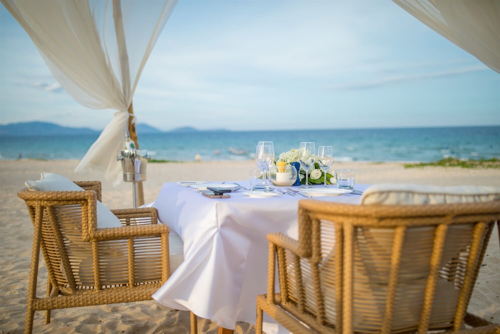 Outdoor banquet area