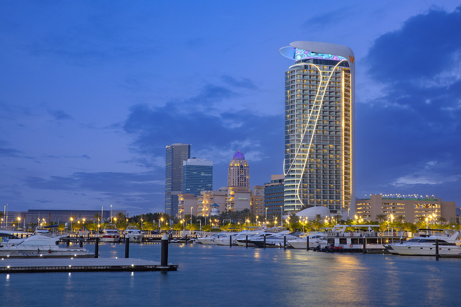Exterior at night