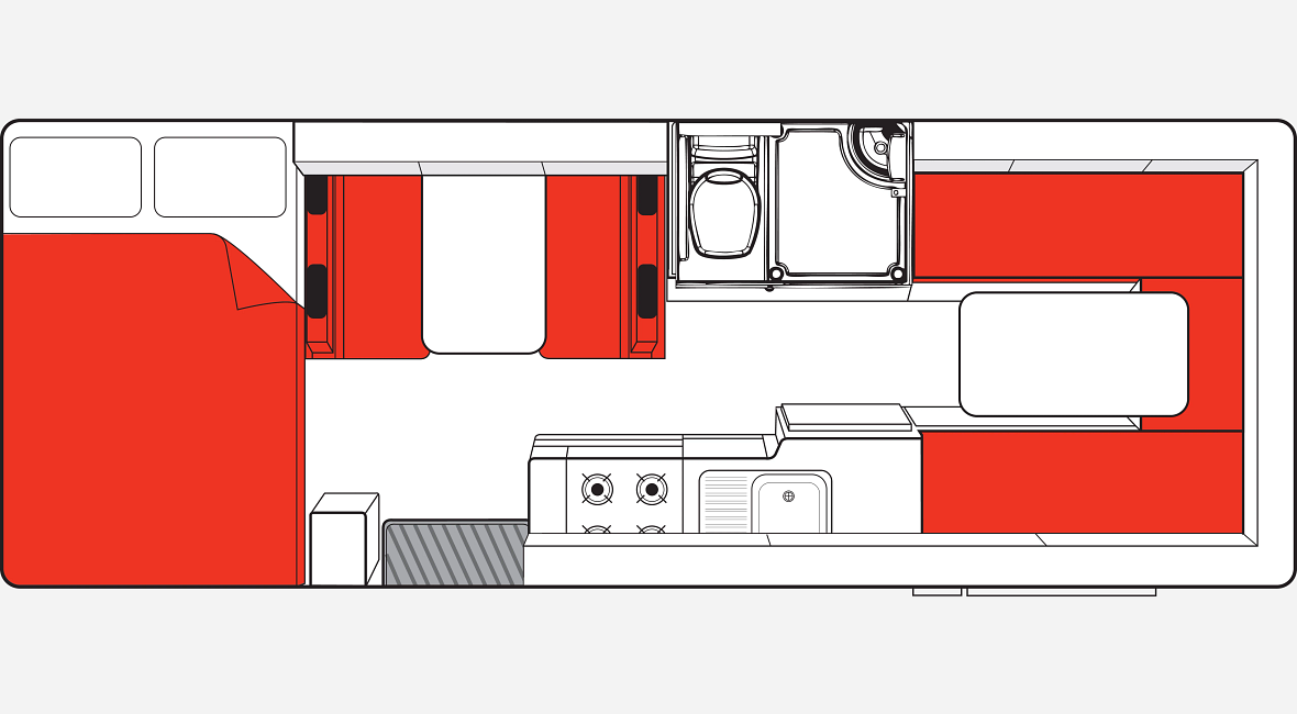 4 Berth Double Up Campervan