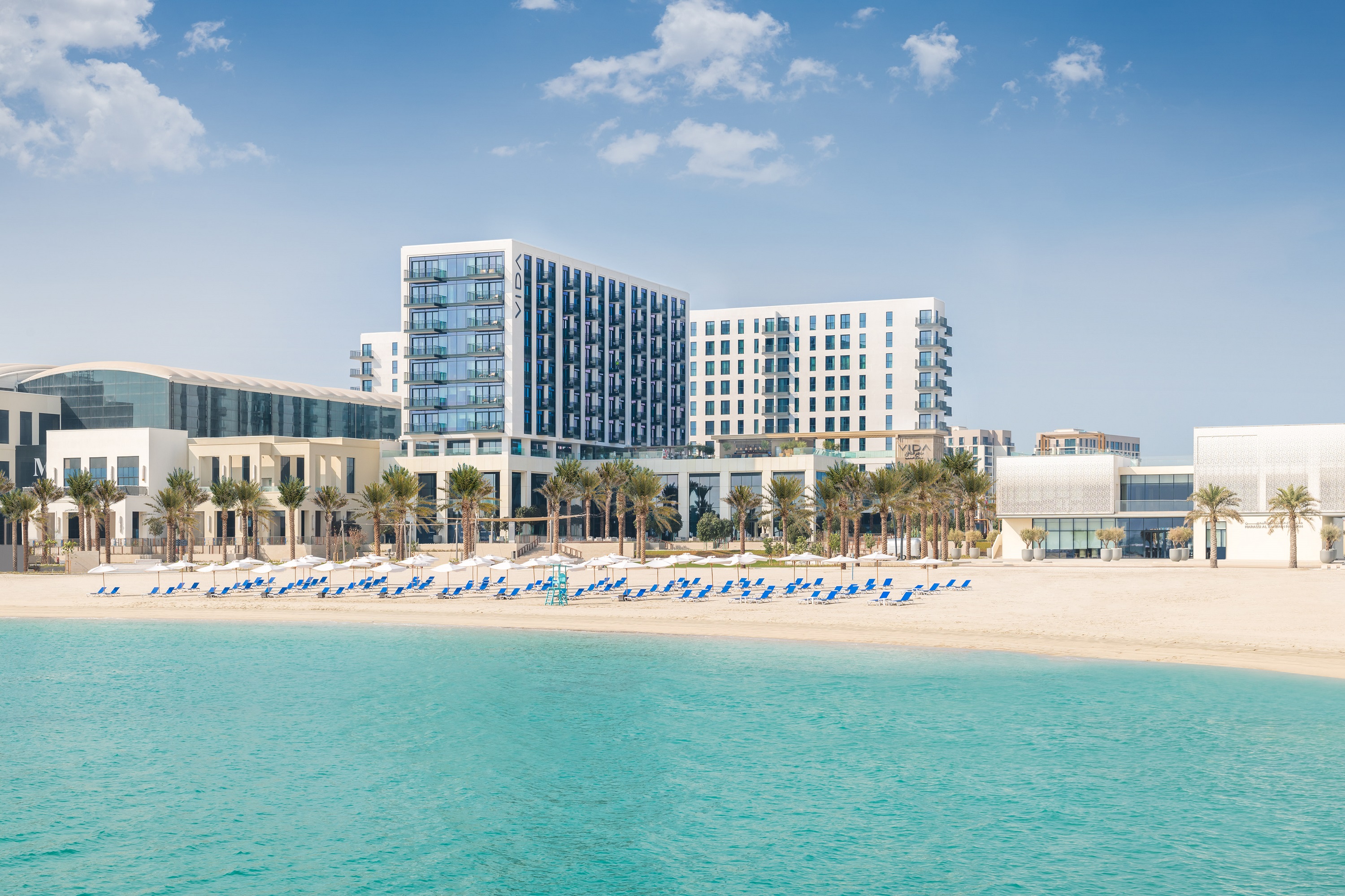 Hotel exterior and beach