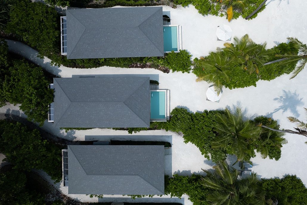 Beach Pool Villa Aerial View