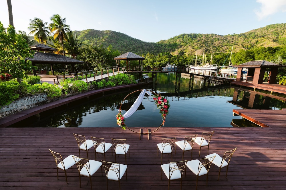 Outdoor wedding area