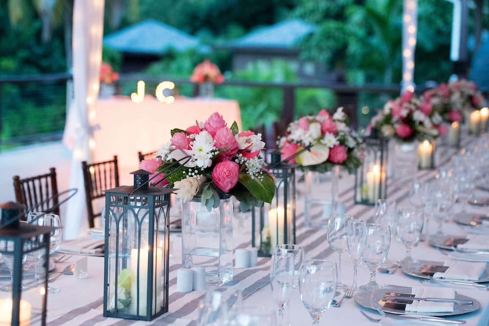 Outdoor wedding area