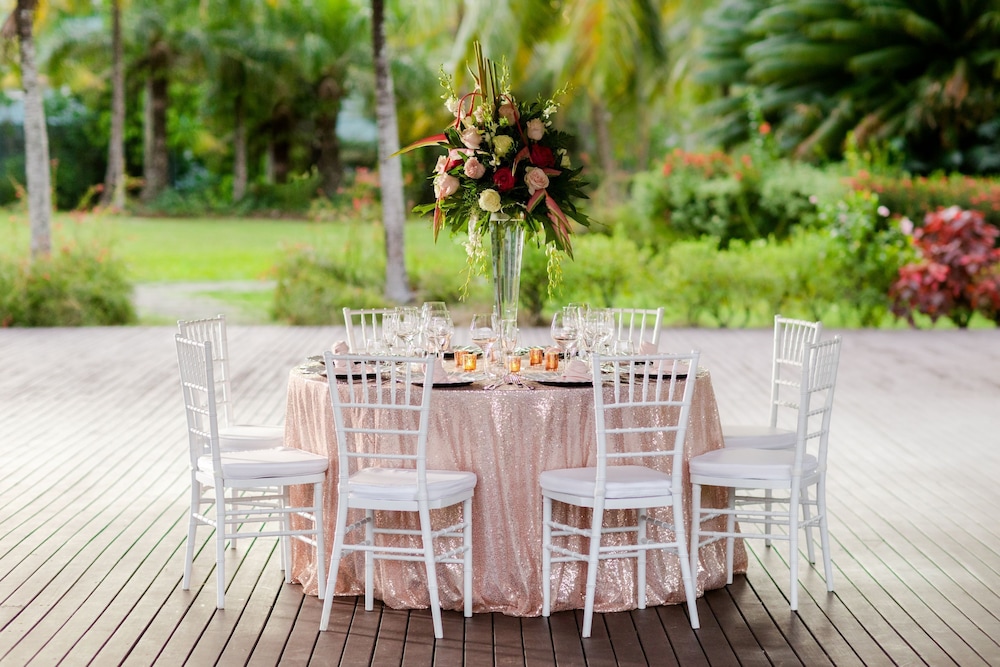 Outdoor banquet area