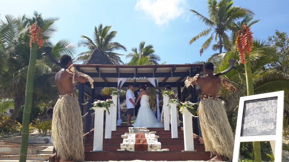 Outdoor wedding area